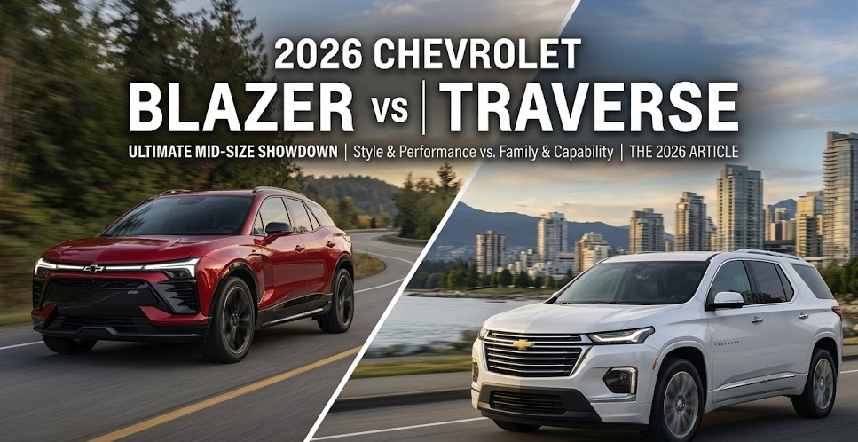 2026 Chevrolet Blazer vs Traverse: Style or Space in Bartlett TN