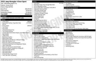 2025 Jeep Wrangler 4-Door Sport 4x4