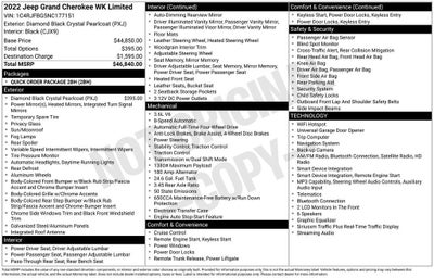 2022 Jeep Grand Cherokee WK Limited 4x4