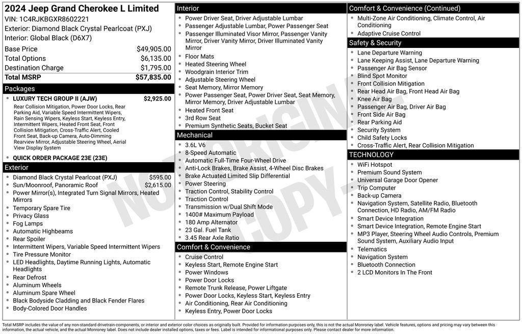 2024 Jeep Grand Cherokee L Limited 4x4
