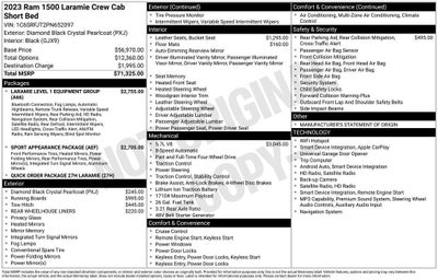 2023 RAM 1500 Laramie Crew Cab 4x4 5'7" Box