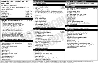 2023 RAM 1500 Laramie Crew Cab 4x4 5'7" Box
