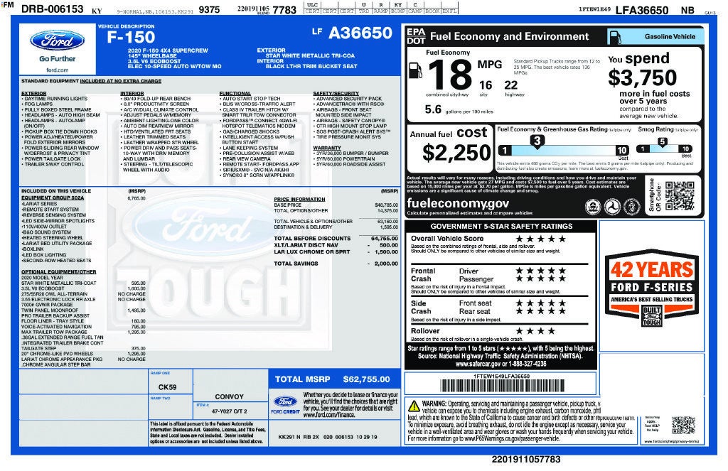 2020 Ford F-150 LARIAT