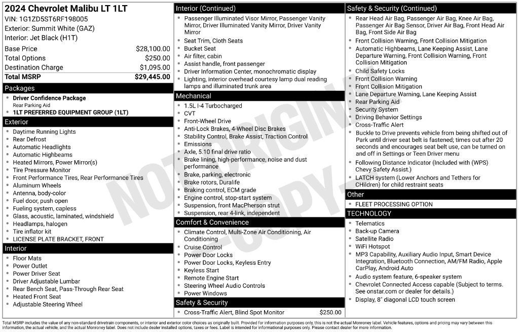 2024 Chevrolet Malibu 1LT