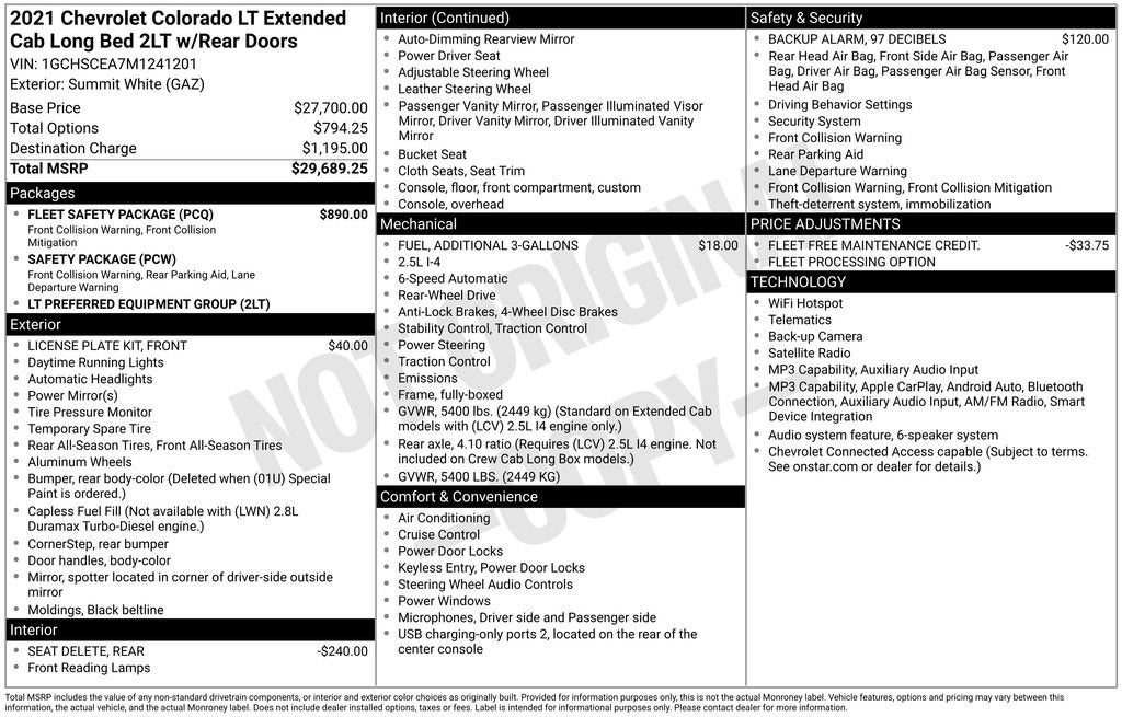 2021 Chevrolet Colorado 2WD LT