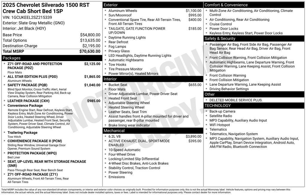 2025 Chevrolet Silverado 1500 RST