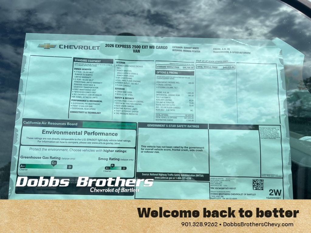 2026 Chevrolet Express Cargo WT