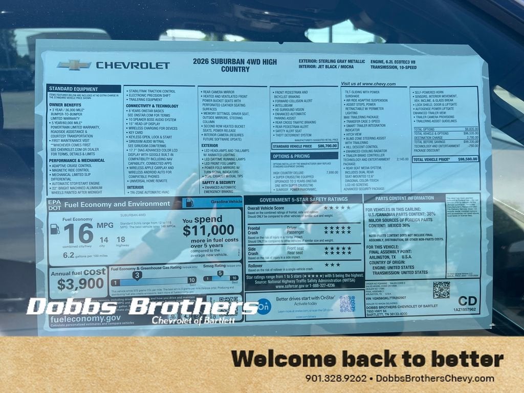 2026 Chevrolet Suburban High Country