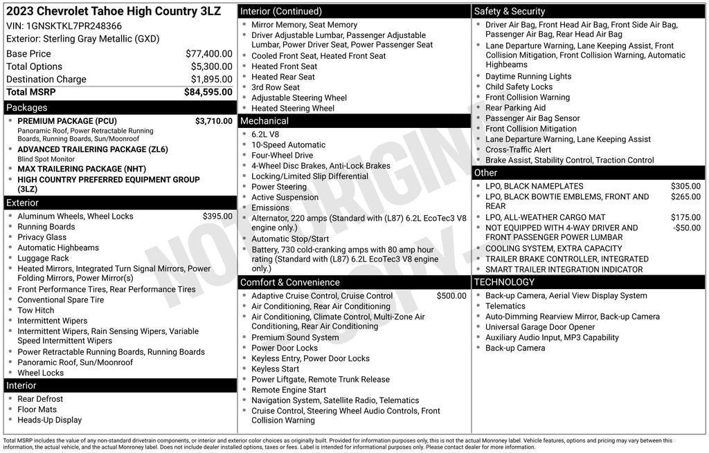 2023 Chevrolet Tahoe High Country