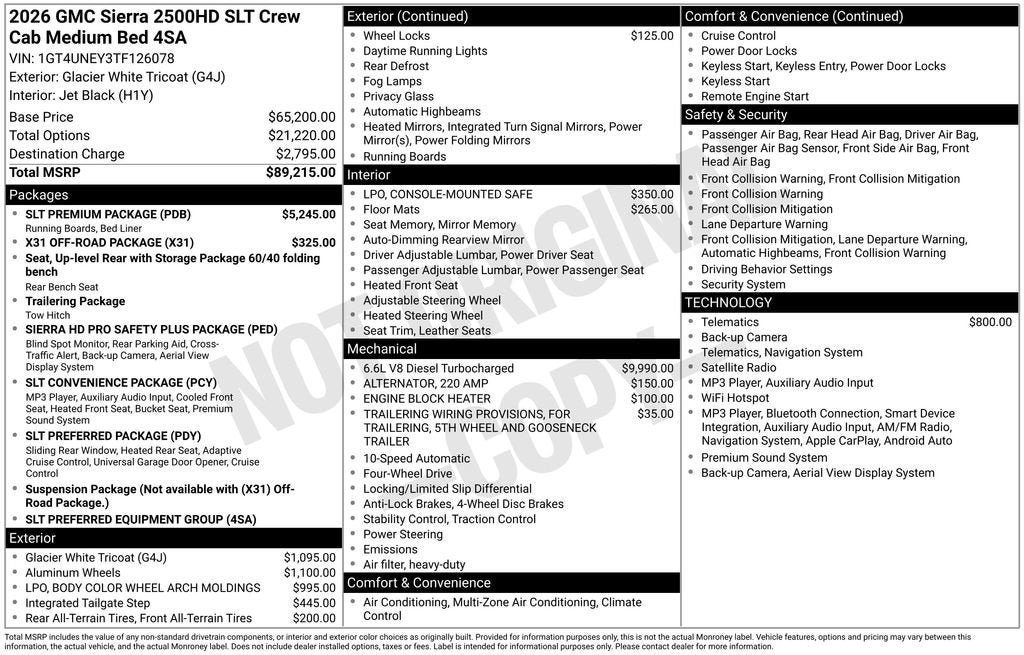 2026 GMC Sierra 2500 HD SLT