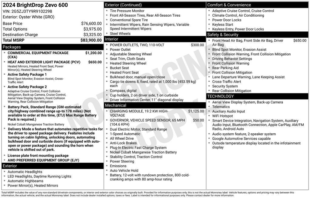 2024 BrightDrop Zevo 600 EJY