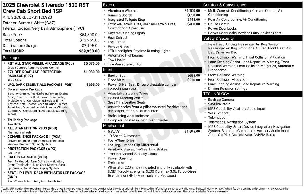 2025 Chevrolet Silverado 1500 RST
