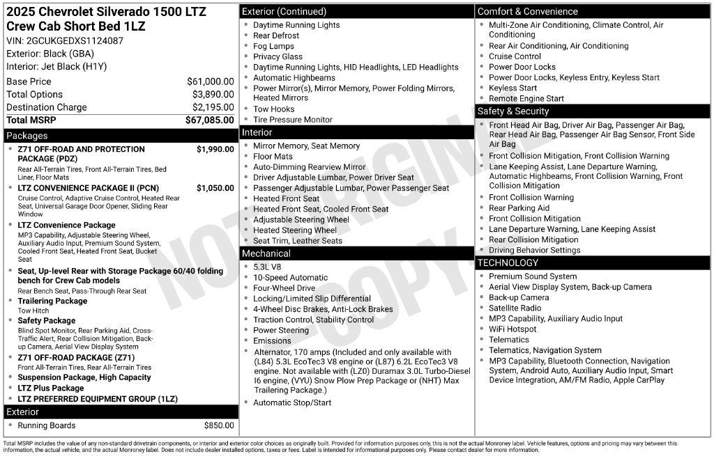 2025 Chevrolet Silverado 1500 LTZ