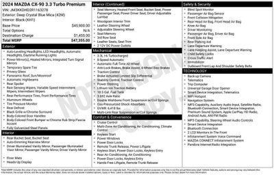 2024 Mazda Mazda CX-90 3.3 Turbo Premium