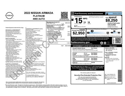 2022 Nissan Armada Platinum 4WD